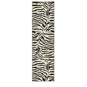 Unique Loom Zebra Wildlife Rug : Size: 2.5X10 FT